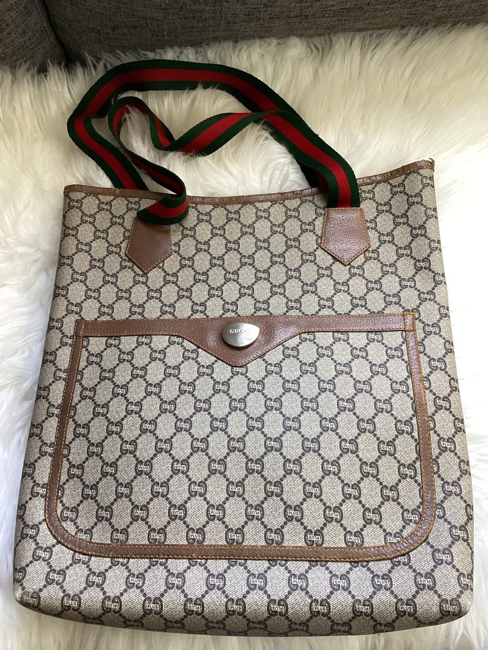 GUCCI Plus PVC Tote Bag - Vintage